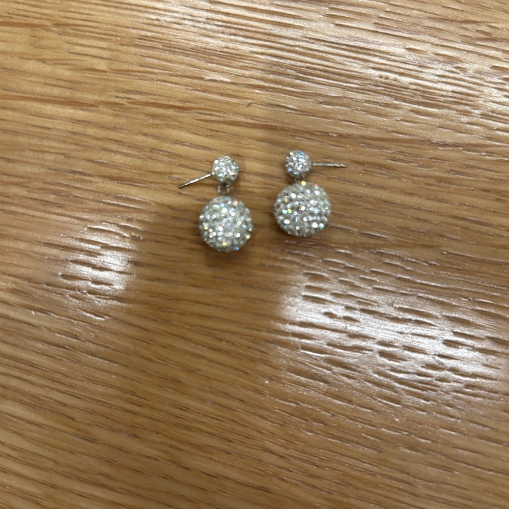 Beautiful crystal earrings with backs